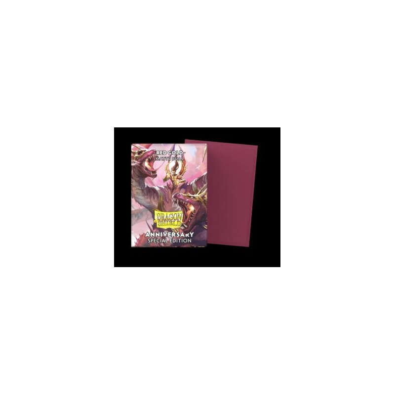 Dragon Shield - 100 Standard Matte Dual Sleeves - Special Edition - Pomegranate/Gold Dragon Shield - 100 Standard Matte Dual Sleeves - Special Edition - Pomegranate/Gold